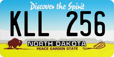ND license plate KLL256