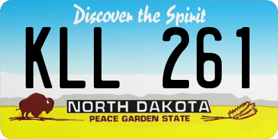 ND license plate KLL261