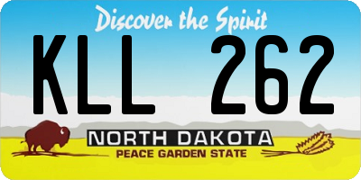 ND license plate KLL262
