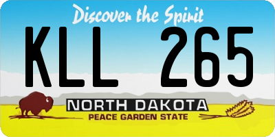 ND license plate KLL265