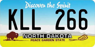 ND license plate KLL266