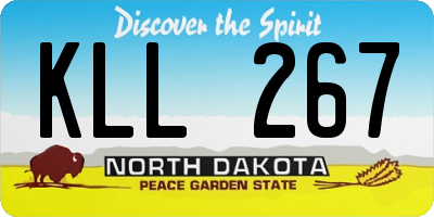 ND license plate KLL267