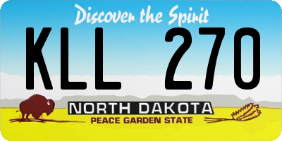 ND license plate KLL270