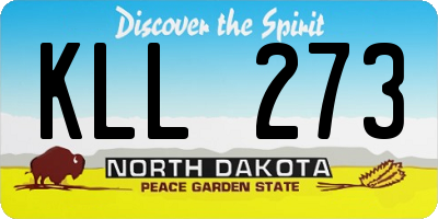 ND license plate KLL273