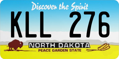 ND license plate KLL276