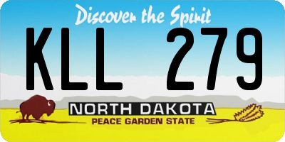 ND license plate KLL279