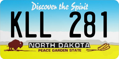 ND license plate KLL281