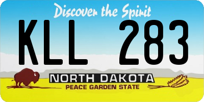 ND license plate KLL283
