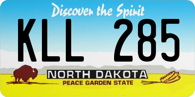 ND license plate KLL285