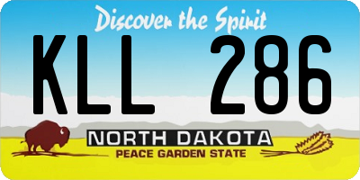 ND license plate KLL286