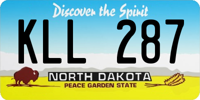ND license plate KLL287