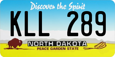 ND license plate KLL289