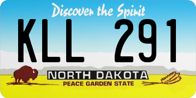 ND license plate KLL291