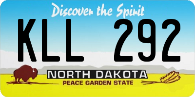 ND license plate KLL292