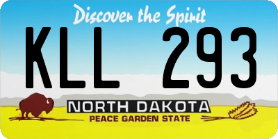 ND license plate KLL293