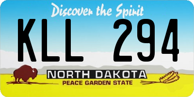 ND license plate KLL294