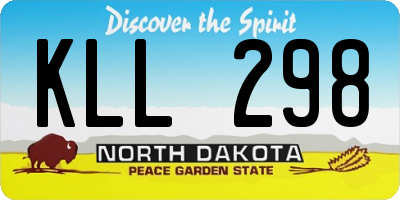 ND license plate KLL298