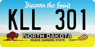ND license plate KLL301
