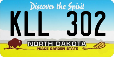 ND license plate KLL302