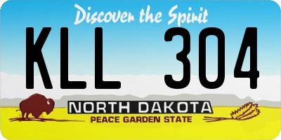 ND license plate KLL304