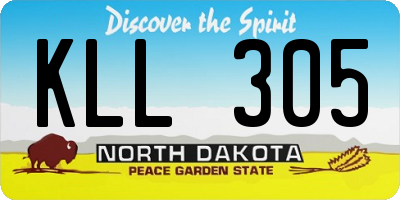 ND license plate KLL305