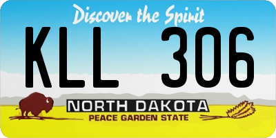 ND license plate KLL306