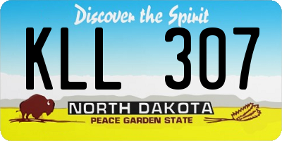 ND license plate KLL307