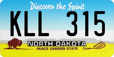 ND license plate KLL315