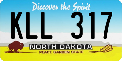 ND license plate KLL317