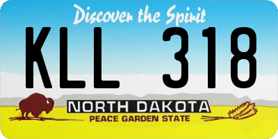 ND license plate KLL318