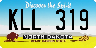 ND license plate KLL319