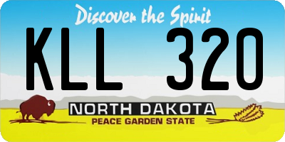 ND license plate KLL320