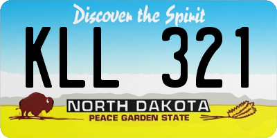 ND license plate KLL321