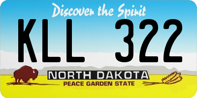 ND license plate KLL322