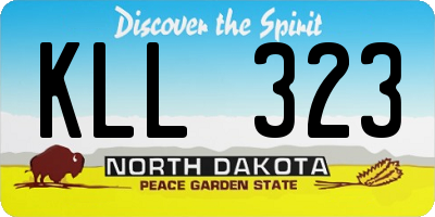 ND license plate KLL323