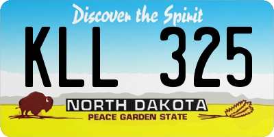 ND license plate KLL325
