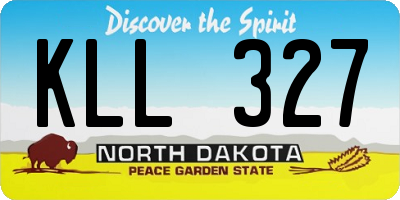 ND license plate KLL327