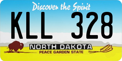 ND license plate KLL328