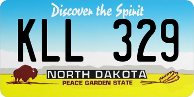 ND license plate KLL329