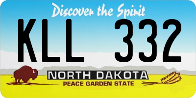 ND license plate KLL332