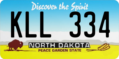 ND license plate KLL334