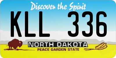 ND license plate KLL336