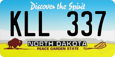 ND license plate KLL337