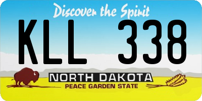 ND license plate KLL338