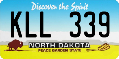 ND license plate KLL339