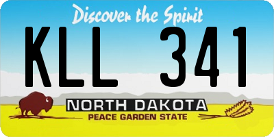 ND license plate KLL341