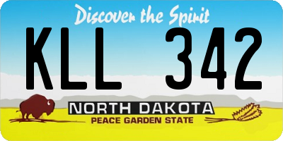 ND license plate KLL342