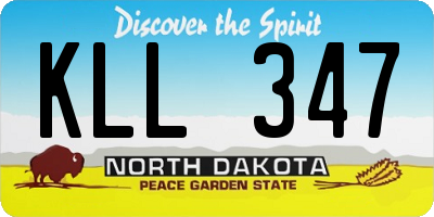 ND license plate KLL347