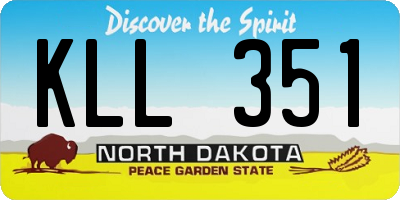 ND license plate KLL351