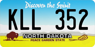 ND license plate KLL352